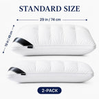 2Pack Bed Pillows Queen Size Set Cool and Supportive Pillows for Hotel