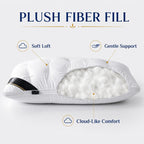 2Pack Bed Pillows Queen Size Set Cool and Supportive Pillows for Hotel