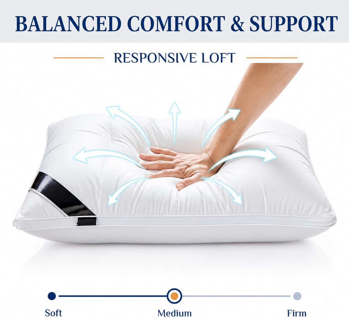 2Pack Bed Pillows Queen Size Set Cool and Supportive Pillows for Hotel
