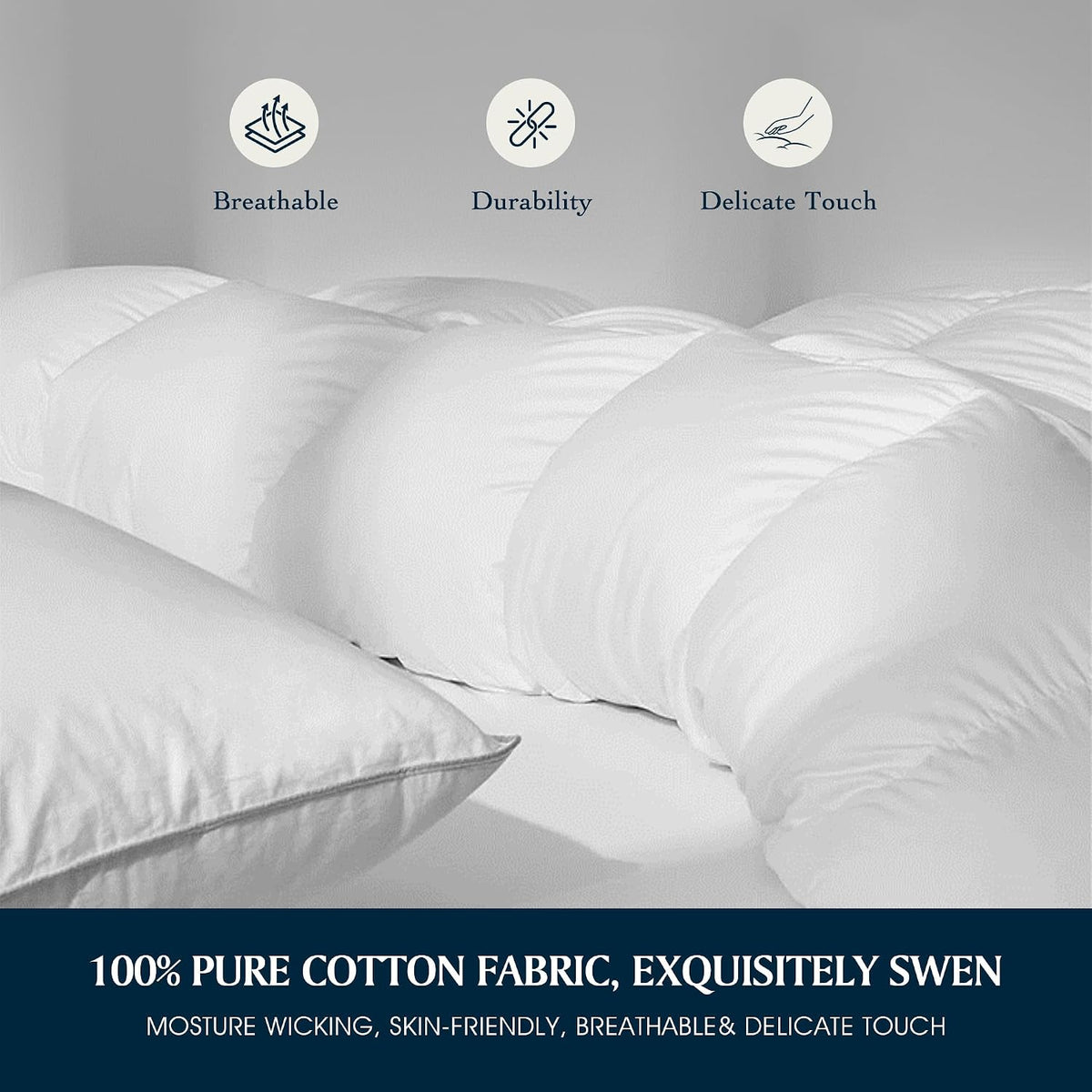 Goose Feather Down Fiber Cotton Comforter