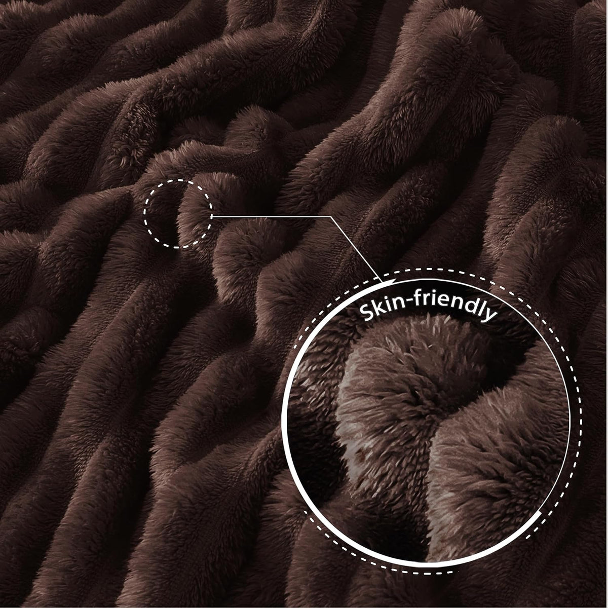 Striped Fleece Throw Blanket for Couch, Sofa, Bed