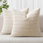 Boho Striped Tufted Throw Pillow Covers