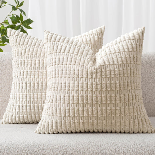 Boho Striped Tufted Throw Pillow Covers
