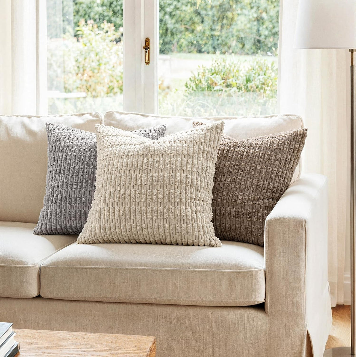 Boho Striped Tufted Throw Pillow Covers